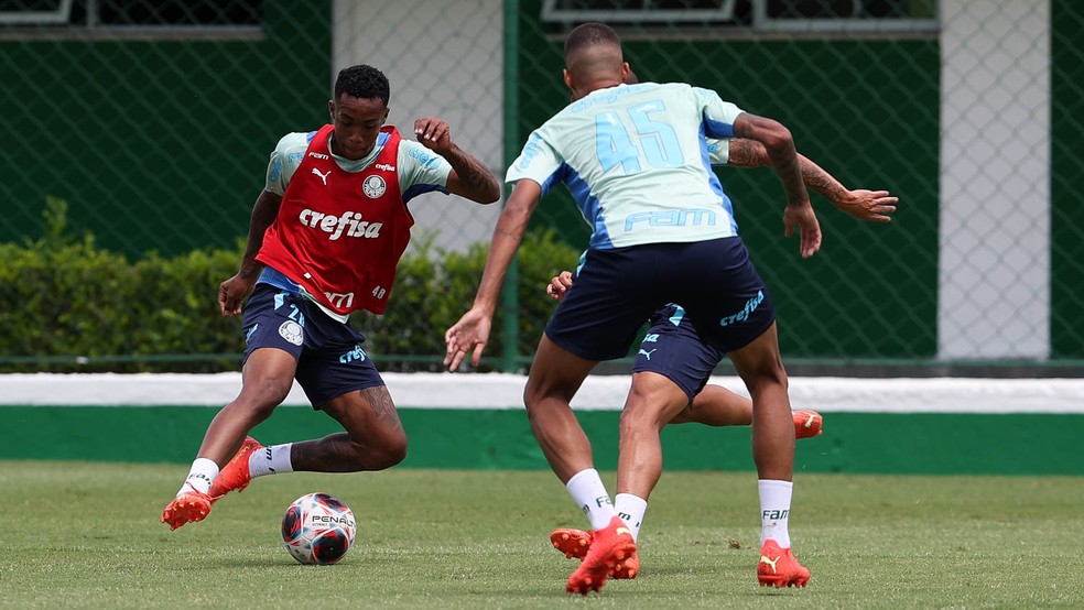 Palmeiras treina após Dérbi reforçado por Estêvão, Kevin e mais garotos do sub-20