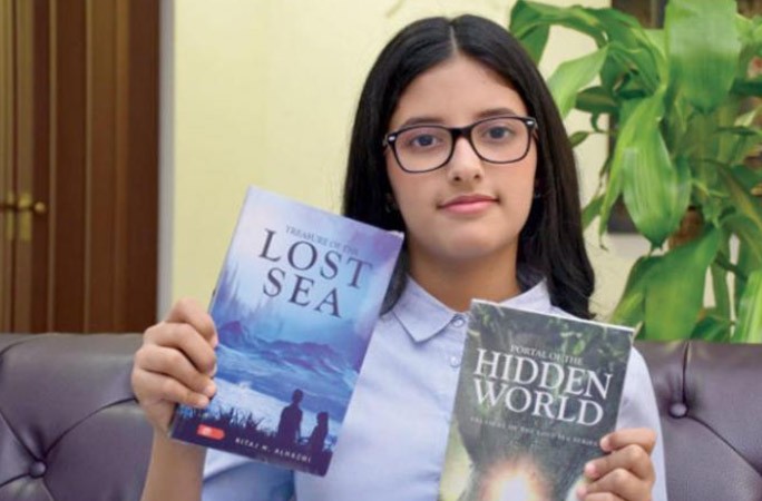 Saudita de 12 anos é a pessoa mais jovem a publicar série de livros (Foto: Divulgação/ Guinness World Records)