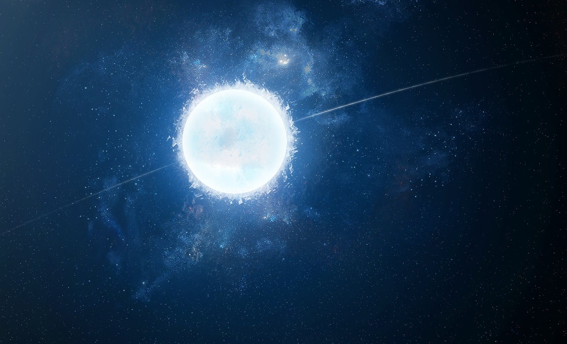 Representação de uma estrela branca anã (Foto: Reprodução/NASA)