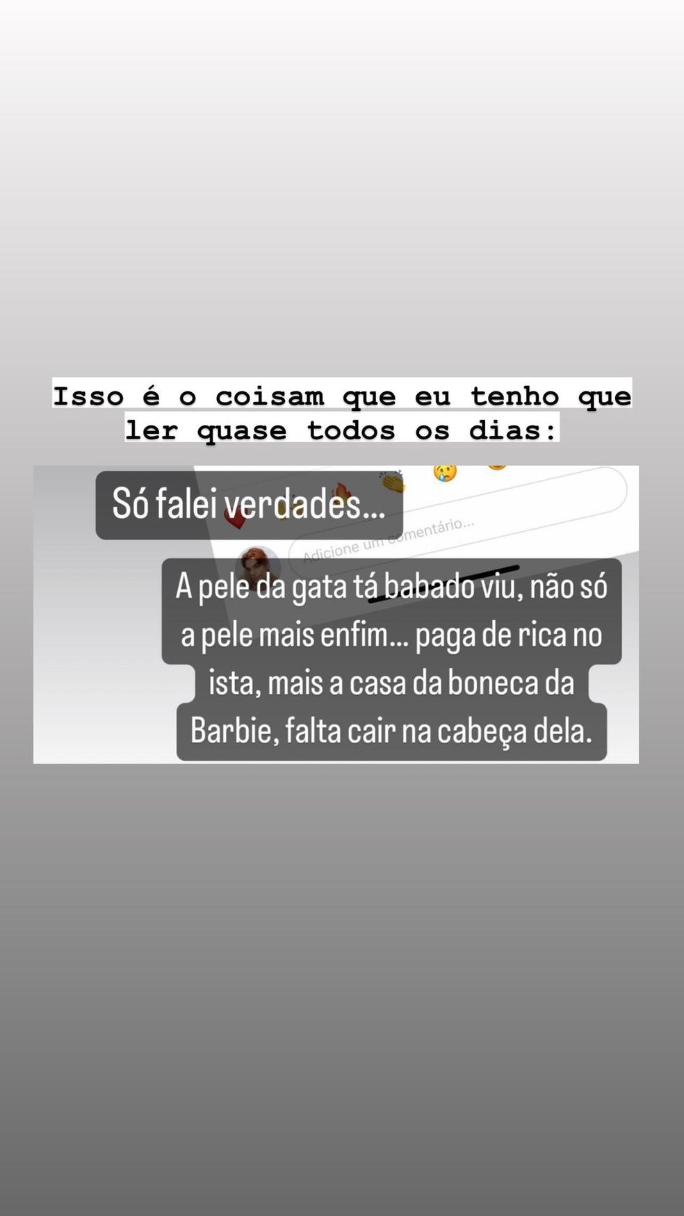 Alexia Brito posta cr&iacute;tica a sua apar&ecirc;ncia  &mdash; Foto: reprodu&ccedil;&atilde;o/ instagram 
