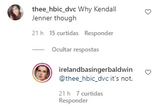 Ireland Baldwin exibe a nova tatuagem e fãs comparam à empresária Kendall Jenner (Foto: Reprodução/Instagram)