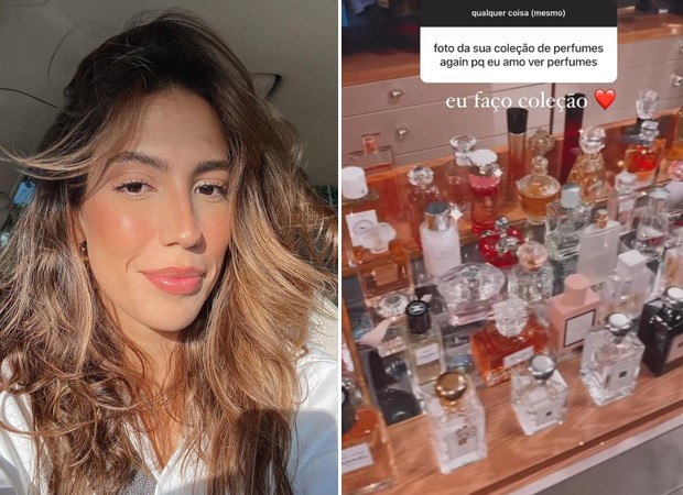 Gabi Brandt mostra sua coleção de perfumes (Foto: Reprodução Instagram)