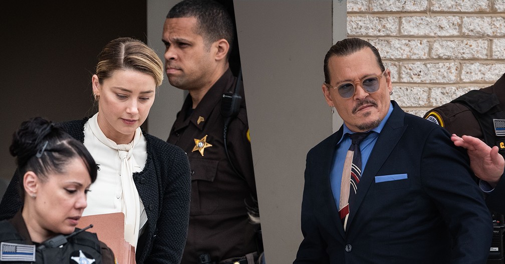 Amber Heard X Johnny Depp: ex-casal se enfrenta nos tribunais — Foto: Getty Images