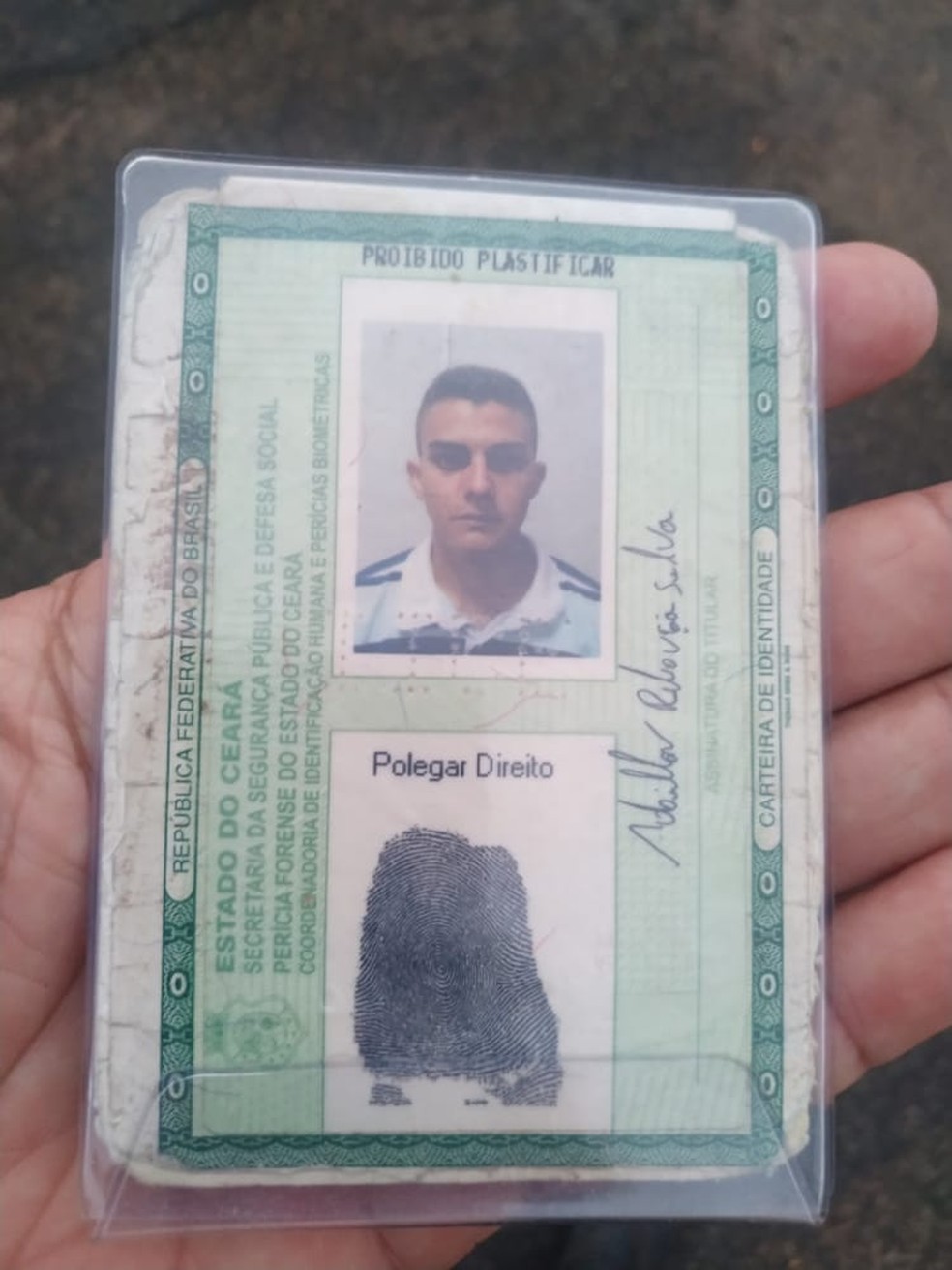 Vítima foi identificada como Adailton Rebouças Silva, de 25 anos. — Foto: Cedida/PM
