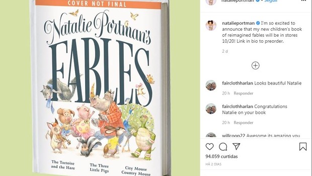 Natalie Portman faz publicação (Foto: Reprodução/Instagram)