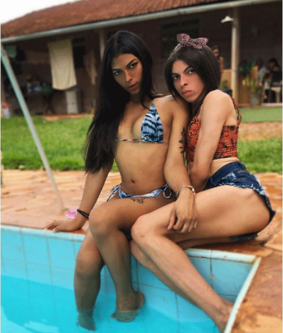 As irmãs Luna e Aghata Nunes acusam PM mulher de ter sido transfóbica com elas — Foto: Divulgação/Arquivo pessoal