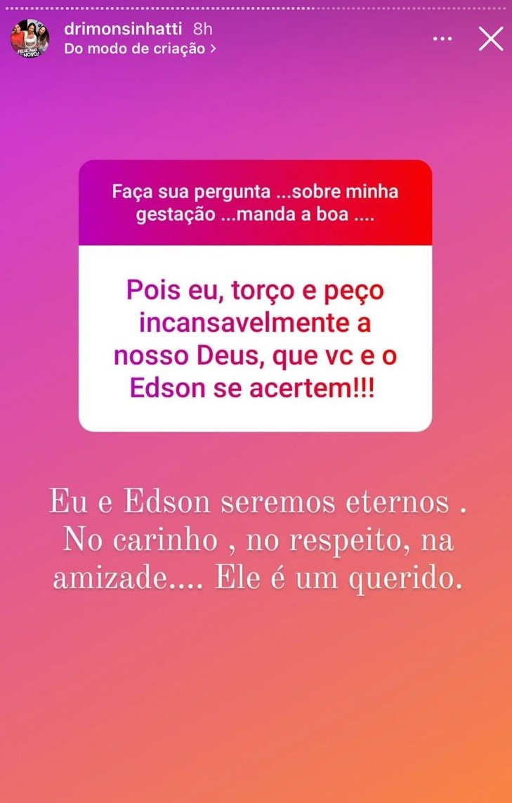 Ex-mulher do sertanejo Edson, Adriana Monsinhatti responde perguntas sobre gravidez e vida pessoal (Foto: Reprodução/Instagram)