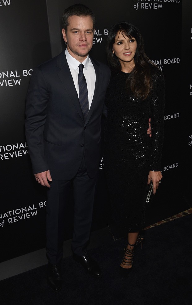 Matt Damon e a mulher, Luciana Barroso (Foto: Jamie McCarthy/Getty Images)