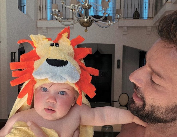 Ricky Martin e sua filha Lucia (Foto: Reprodução/Instagram)