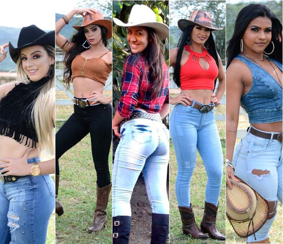 Helly Oliveira, Itailane Rocha, JÃ©ssica Cristina, JÃ©ssica Queiroz e JoseiclÃ©ia de Santana estÃ£o entre as candidatas a rainha da Vaquejada (Foto: Alan Cerqueira/DivulgaÃ§Ã£o)