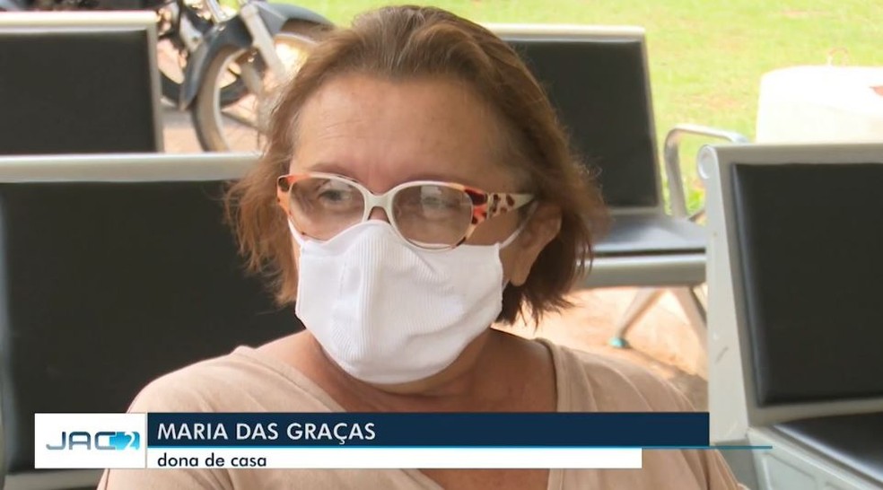 Graça chegou a dar entrevista para o Jornal do Acre 2ª  Edição  — Foto: Reprodução/Rede Amazônica Acre 