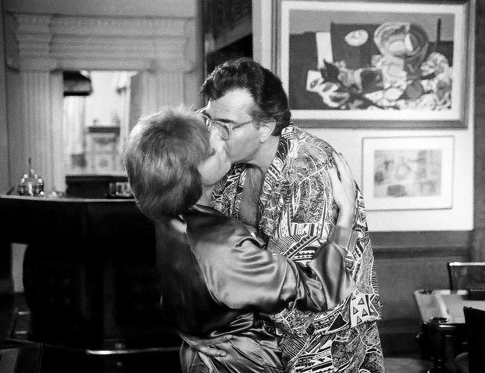 No seriado 'Tarcísio & Glória', 1988 — Foto: Geraldo Modesto/Memória Globo