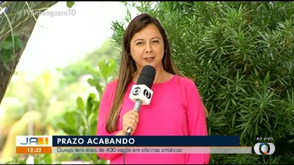 Inscrições para participar de oficinas artísticas em Gurupi terminam nesta sexta (26)