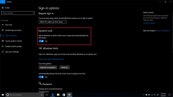 Nova opção do Windows vai trancar dispositivo quando usuário se afasta (Foto: Reprodução/Windows Central)