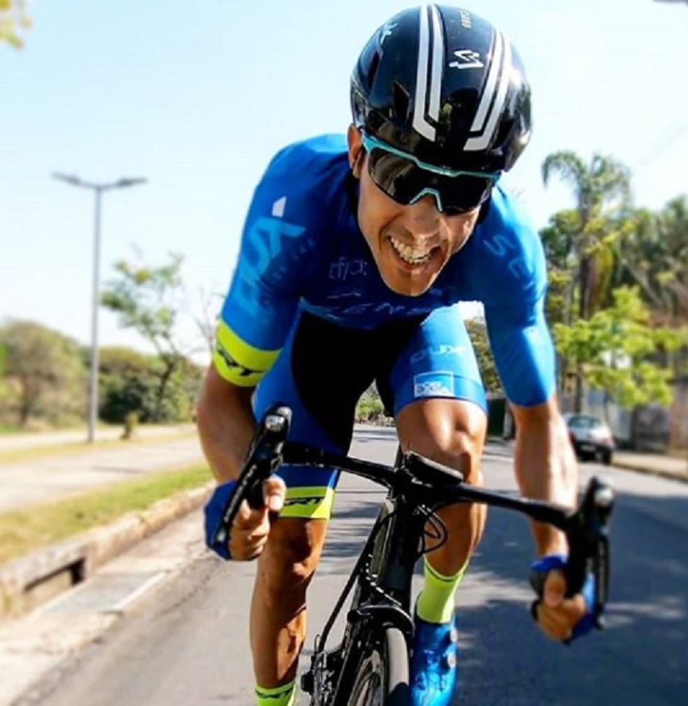 O ciclista Ricardo Alcici, bicampeão brasileiro. — Foto: Reprodução / Instagram @ricardoalcici
