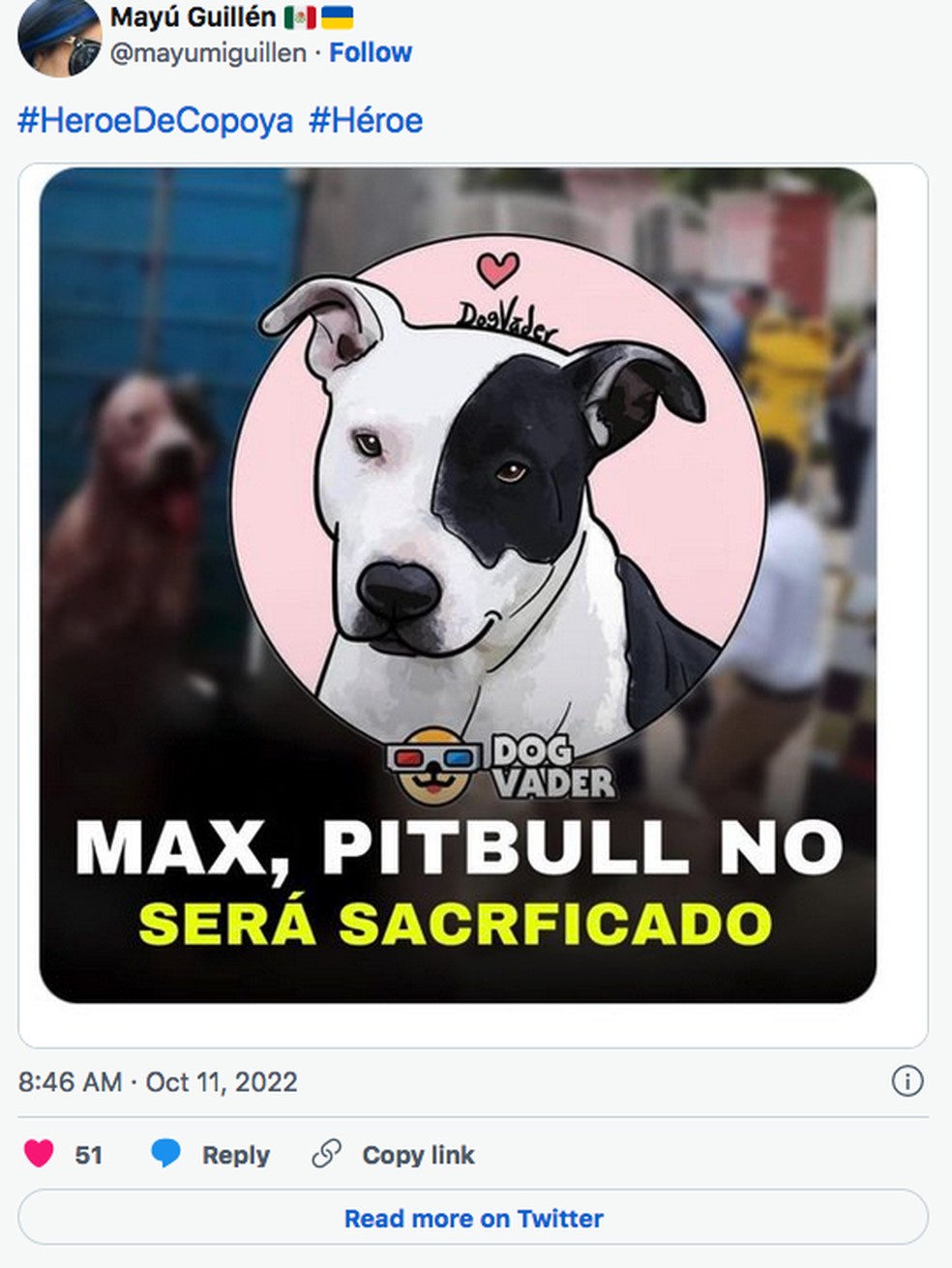 #HéroeDeCopoya  Foto: Reprodução/Twitter