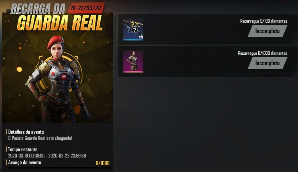 Aplicativo Para Recarregar Diamante No Free Fire Free Fire Evento De Recarga Guarda Real Distribui Premios Veja