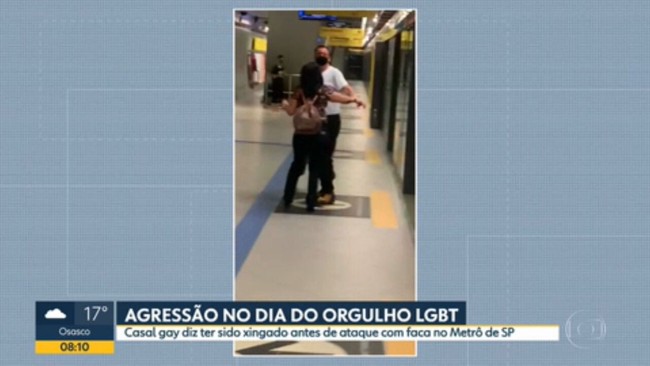 Homem é esfaqueado no Metro de SP e diz ter sido vítima de homofobia