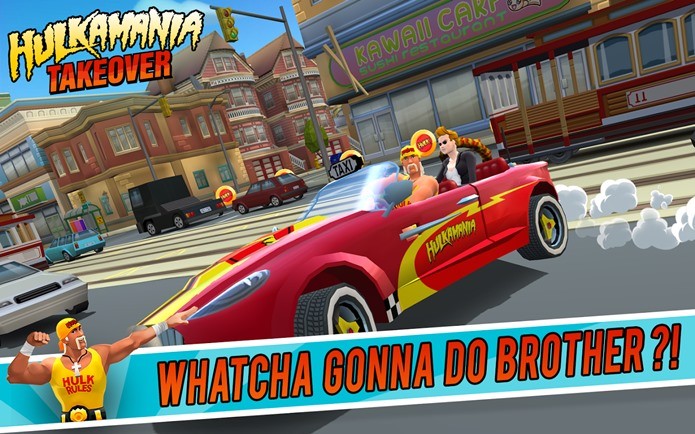 O icônico Hulk Hogan virou um personagem de Crazi Taxi (Foto: Divulgação)