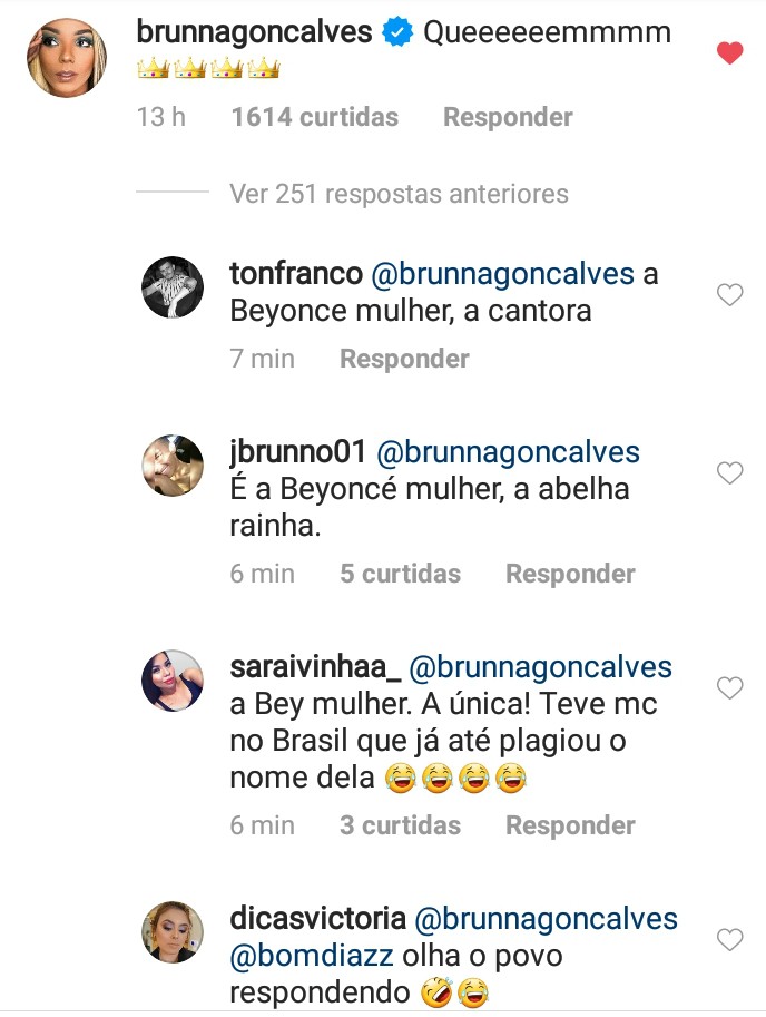 Brunna Gonçalves se atrapalha no inglês e fãs brincam (Foto: Reprodução / Instagram)
