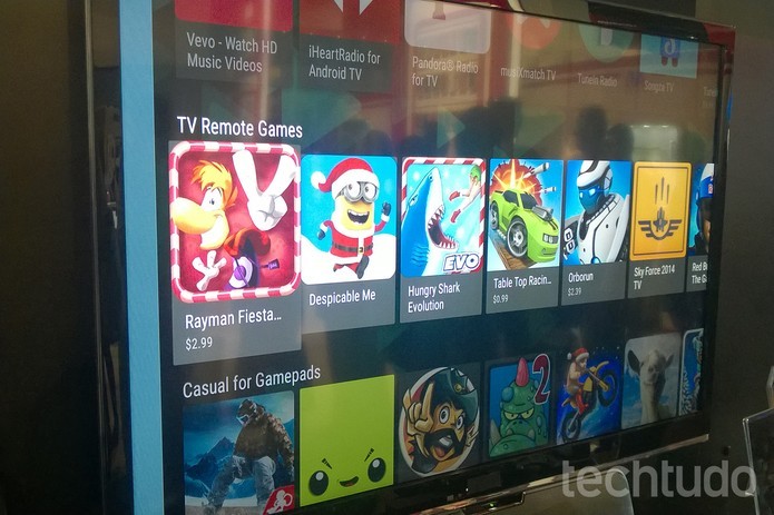 Android TV tem grande quantidade de jogos disponíveis (Foto: Elson de Souza/TechTudo)