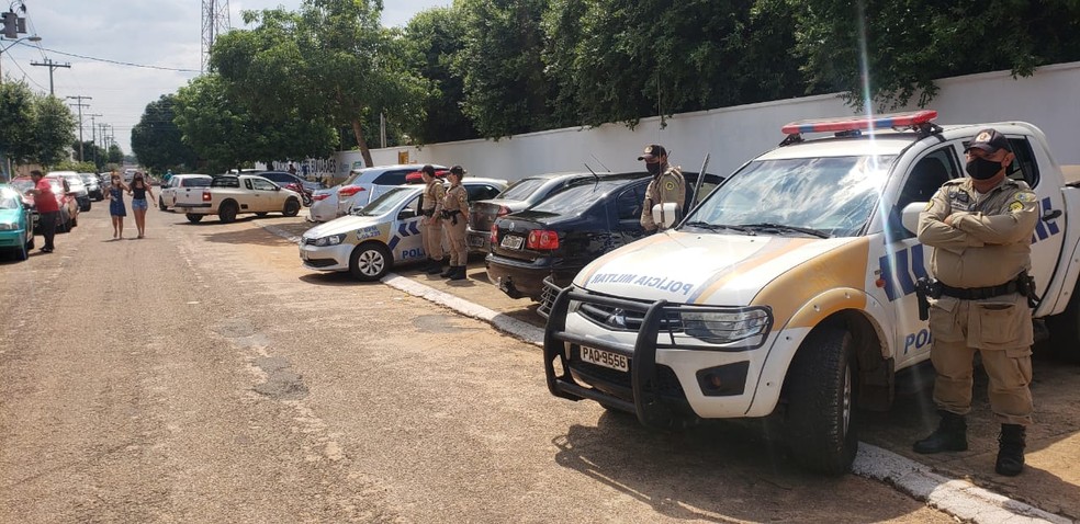 Polícia Militar durante operação no dia das eleições no Tocantins — Foto: PM/Divulgação