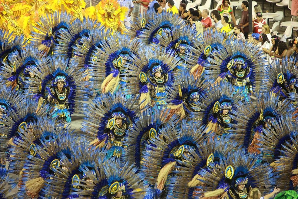 Desfile da Águia de Ouro no 2º dia de carnaval no Sambódromo do Anhembi, em São Paulo, em 2018 — Foto:  Ardilhes Moreira/G1