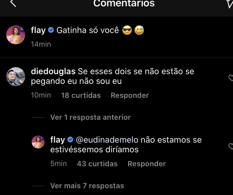 Flay responde seguidor em vídeo com Guilherme: 'se estivéssemos juntos, diríamos' (Foto: Instagram)