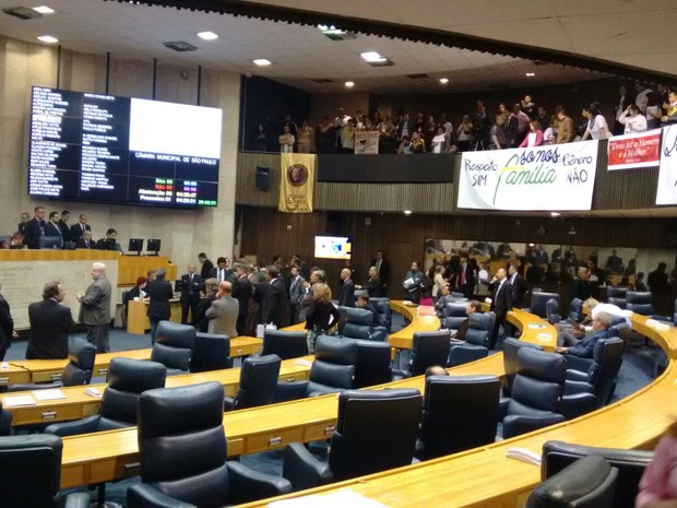 Vereadores aprovaram plano na noite desta terça-feira (Foto: Roney Domingos/G1)