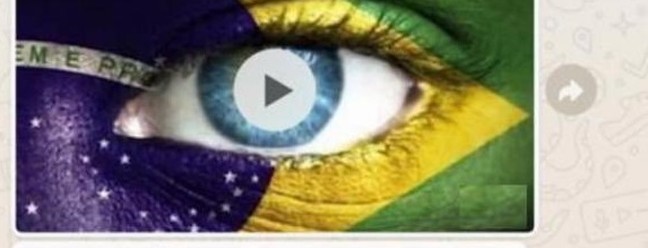 25/02/2020 - Envio de vídeos por WhatsApp convocando para manifestações contra o Congresso e o STF, com frases como "vamos mostrar que apoiamos Bolsonaro e rejeitamos os inimigos do Brasil" e "vamos resgatar o nosso poder" — Foto: Reprodução