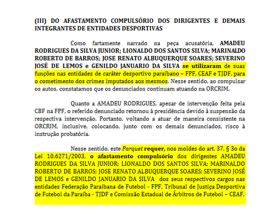 DeterminaÃ§Ã£o MPPB, OperaÃ§Ã£o Cartola 3 (Foto: ReproduÃ§Ã£o/ MPPB)