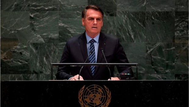 Bolsonaro discursa na ONU antes de 2021 (Foto: AFP via BBC)
