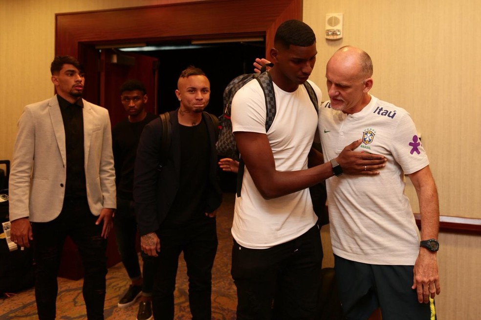 Hugo Souza e Taffarel &mdash; Foto: Arquivo pessoal