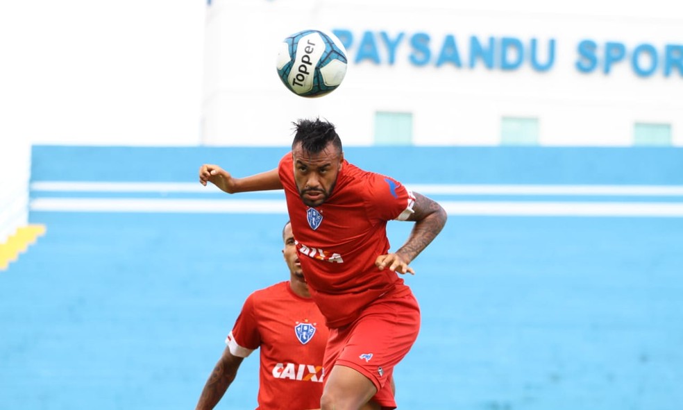 Cassiano chega para brigar por uma posição no ataque azulino — Foto: Fernando Torres/Ascom Paysandu