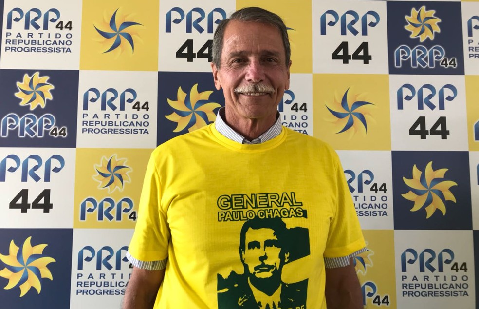 Em convenção, PRP lança general Paulo Chagas ao governo do DF (Foto: Letícia Carvalho/G1)