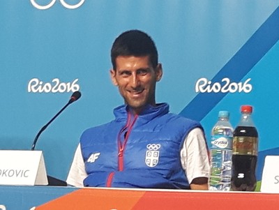Novak Djokovic coletiva RIO 2016 (Foto: Marcelo Barone)