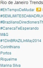 Trending Topics no Rio às 17h09 (Foto: Reprodução/Twitter.com)