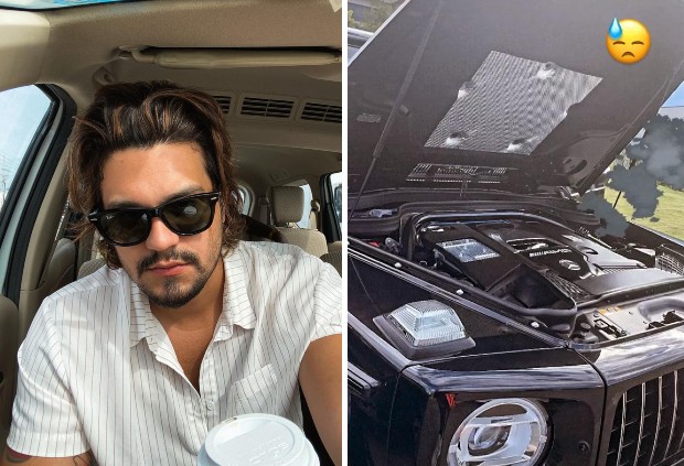 Carro de Luan Santana enfrenta problemas mecânicos (Foto: Reprodução / Instagram)