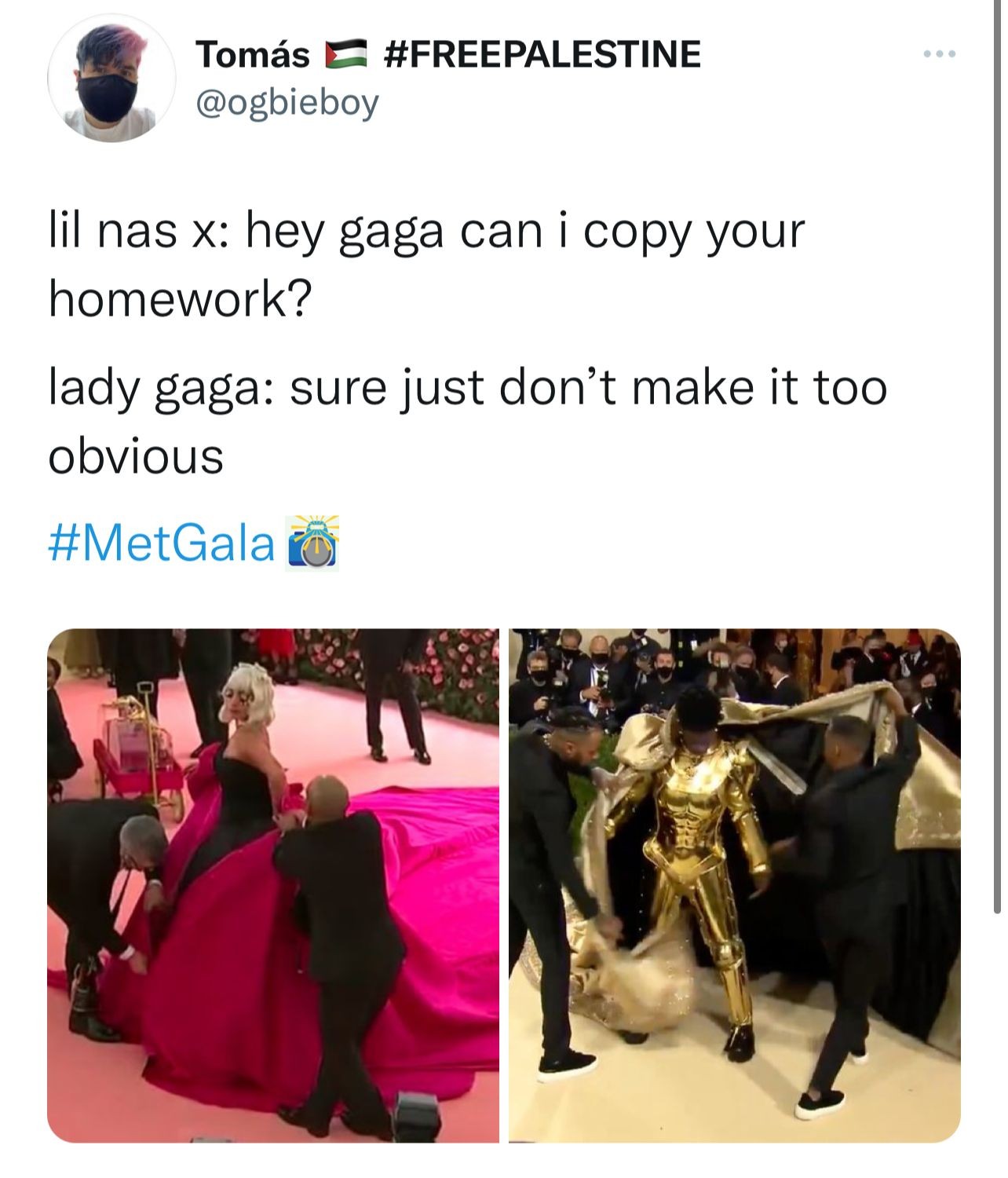 Met Gala 2021: memes tomam conta da web (Foto: Reprodução/Twitter/Getty Images)