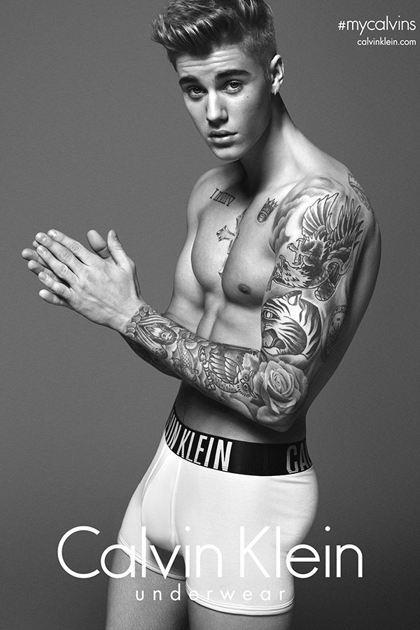Justin Bieber para Calvin Klein (Foto: Divulgação)