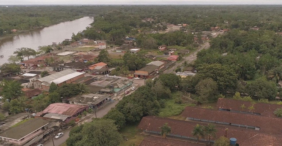 Vista aérea do município de Mazagão, região metropolitana de Macapá  — Foto: Danilo Borralho/Rede Amazônica