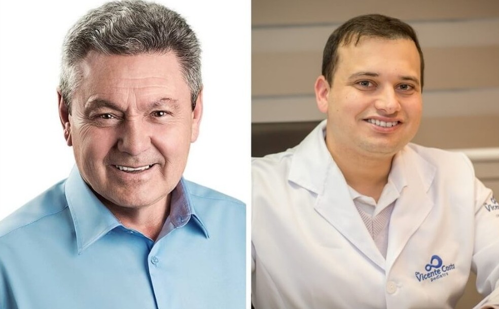 Antônio Ceron, prefeito de Lages, e Vicente Corrêa Costa, de Capivari de Baixo — Foto: Divulgação