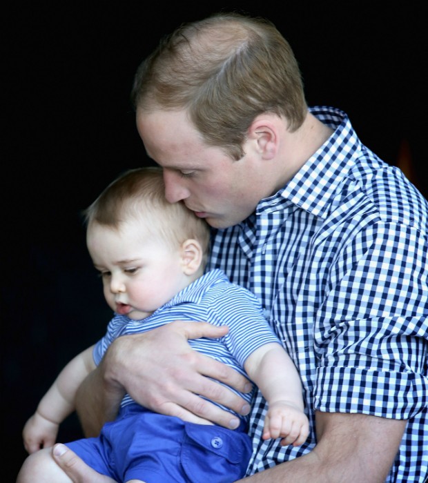 Príncipe William com George (Foto: Getty Images)