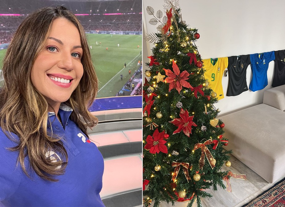 Bárbara Coelho mostra decoração de Natal inspirada na Copa do Mundo