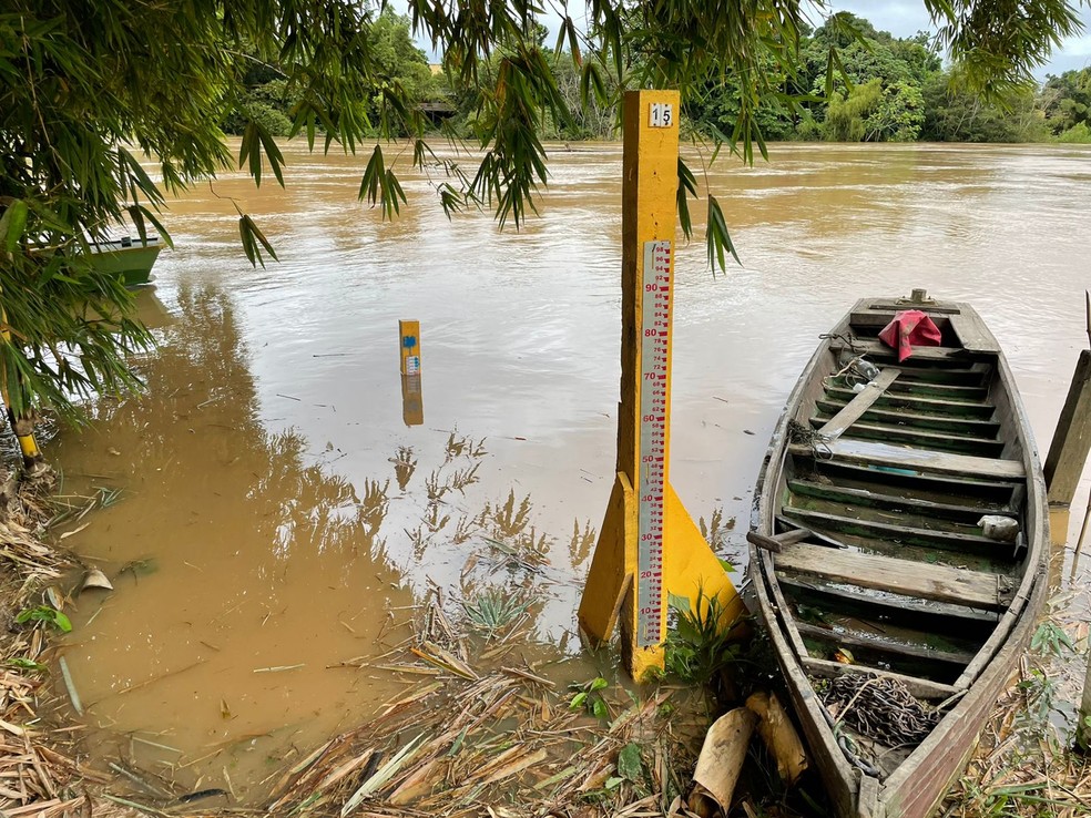 Cheia Rio Acre, Rio Branco, 21 de fevereiro de 2022 — Foto: Ana Paula Xavier 