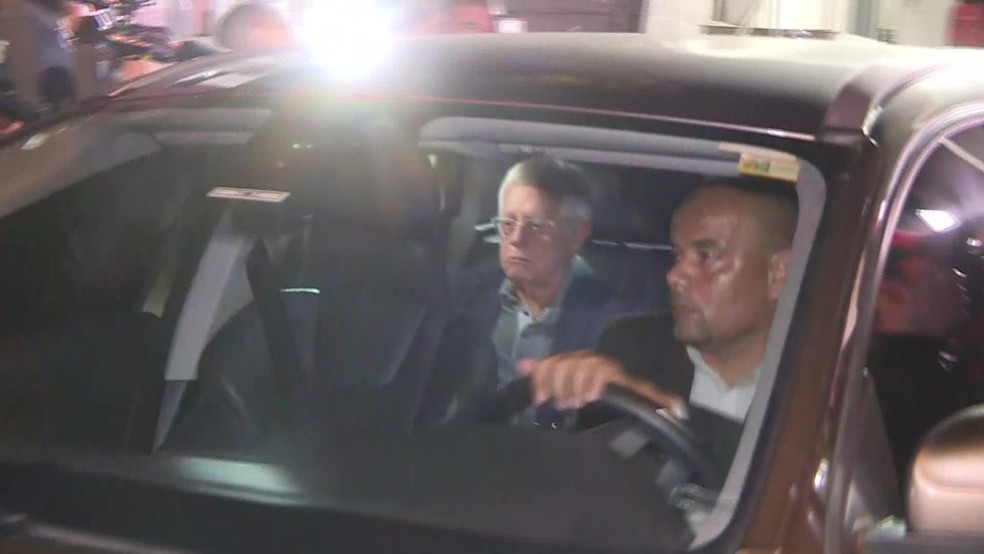 Moreira Franco deixa Unidade Prisional Especial em NiterÃ³i â Foto: ReproduÃ§Ã£o/GloboNews
