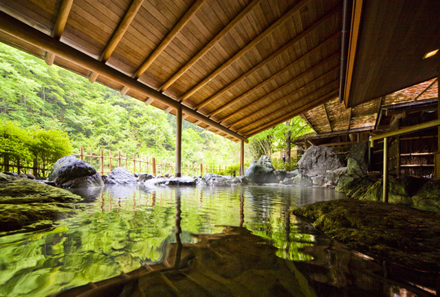 Piscina natural de águas termais (Foto: Reprodução/Facebook)