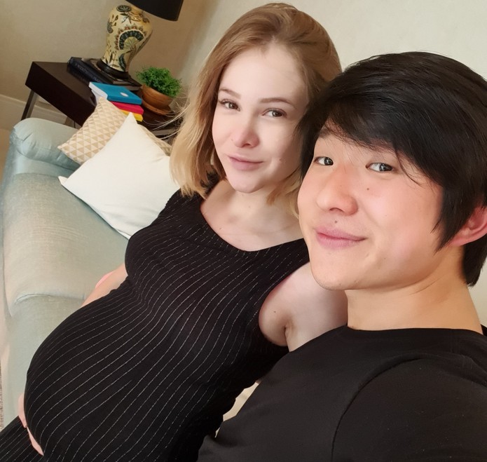Pyong Lee faz a última selfie ao lado da esposa, Samy — Foto: Arquivo pessoal
