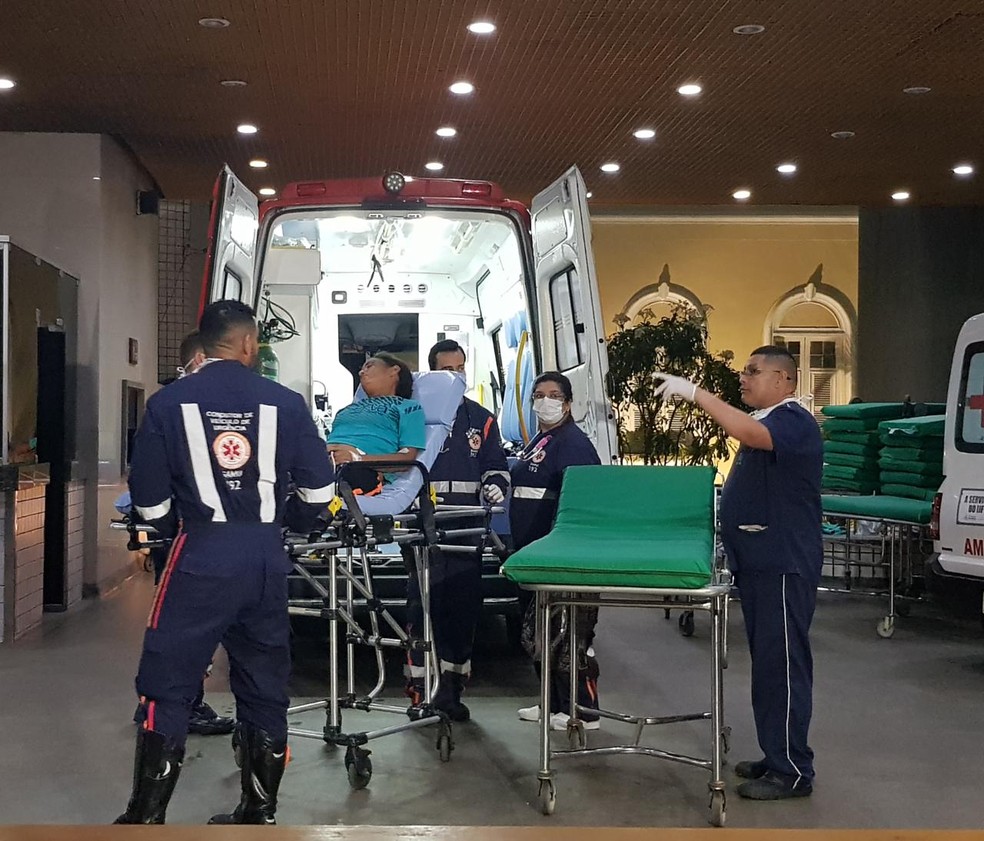 VÃ­tima foi transferida para o IJF na madrugada desta terÃ§a-feira (7). â Foto: Rafaela Duarte/Verdes Mares
