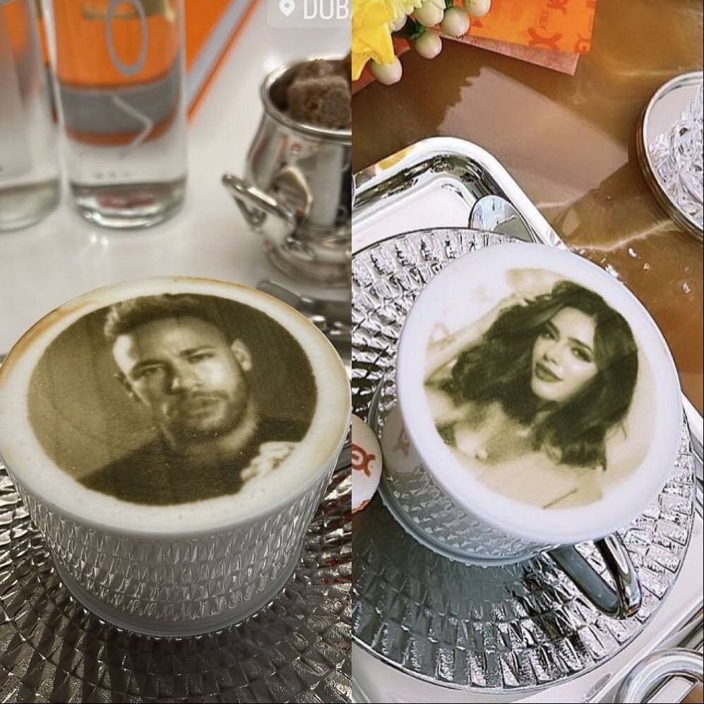 Em Dubai, Bruna Biancardi e Neymar ganham café da manhã personalizado (Foto: Reprodução / Instagram)